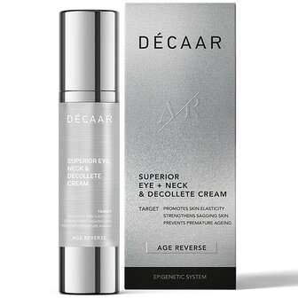 Decaar - Superior Eye, Neck &amp; Decollete Cream 50ml verpakking met product