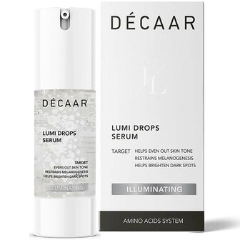 Decaar Lumi Drops Serum 30ml verpakking met product