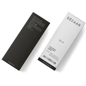 Decaar Advanced Luminous SPF50 50ml verpakking voor en achter