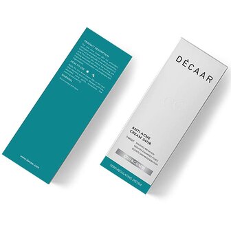 Decaar Anti Acne Cream 24hr 50ml verpakking voor en achter