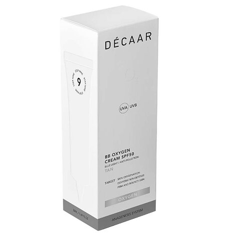 Decaar - BB Oxygen Cream SPF50 Tan verpakking