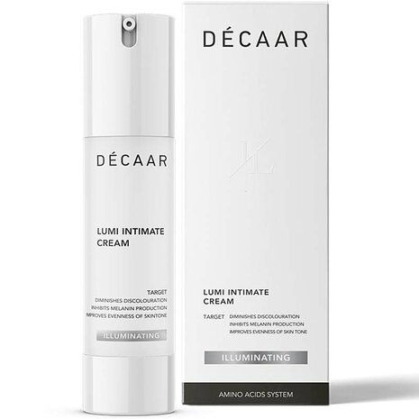 Decaar Lumi Intimate Cream 50ml verpakking met product