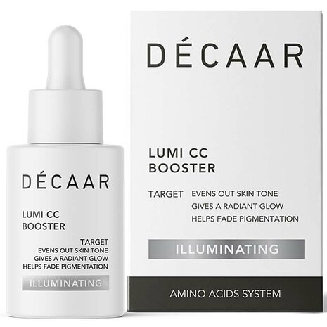 Decaar Lumi CC Booster 20ml verpakking met product