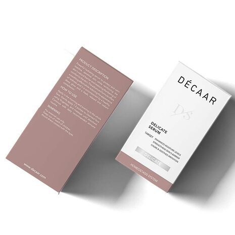 Decaar Delicate Serum 30ml verpakking voor en achter